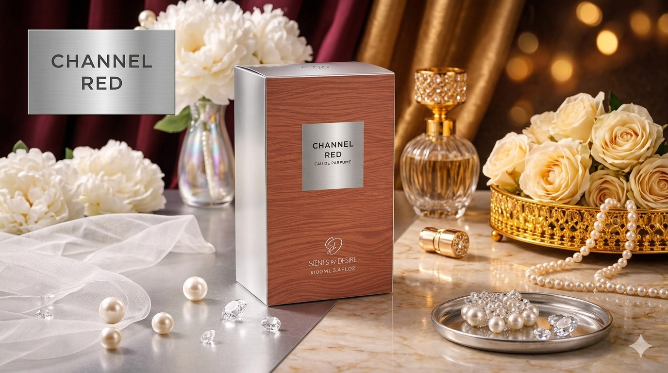 Channel Red perfume bottle